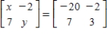 <strong>Find x and y. </strong> A) B) C) D) E)