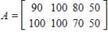 <strong>A corporation has four factories,each of which manufactures sport utility vehicles and pickup trucks.The number of units of vehicle i produced at factory j in one day is represented by a<sub>ij</sub> in the matrix . Find the production levels if production is increased by 10%. </strong> A) B) C) D) E)