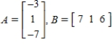 <strong>Of the products AB,BA,A<sup>2</sup> and B<sup>2</sup>,which ones are possible for the given matrices? </strong> A)B<sup>2</sup> only B)A<sup>2</sup> only C)BA only D)AB only E)AB and BA only