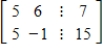 <strong>Select the augmented matrix for the system of linear equations. </strong> A) B) C) D) E)