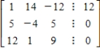 <strong>Select the augmented matrix for the system of linear equations. </strong> A) B) C) D) E)