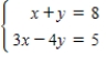<strong>Select the system of linear equations represented by the following augmented matrix.(Variables x,y,z,and w are used whenever applicable. ) </strong> A) B) C) D) E)