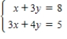 <strong>Select the system of linear equations represented by the following augmented matrix.(Variables x,y,z,and w are used whenever applicable. ) </strong> A) B) C) D) E)