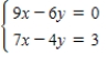 <strong>Select the system of linear equations represented by the following augmented matrix. </strong> A) B) C) D) E)