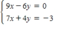 <strong>Select the system of linear equations represented by the following augmented matrix. </strong> A) B) C) D) E)