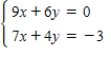 <strong>Select the system of linear equations represented by the following augmented matrix. </strong> A) B) C) D) E)