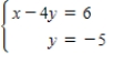 <strong>Find the system of linear equations represented by the augmented matrix.Then use back substitution to solve.(Use variables x,y,z,and w if applicable. ) </strong> A) (-14,-5) B) (-14,-5) C) (-14,5) D) (-5,-14) E) (-5,-14)