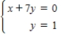 <strong>Find the system of linear equations represented by the augmented matrix.Then use back substitution to solve.(Use variables x,y,z,and w if applicable. ) </strong> A) (7,0) B) (-1,7) C) (7,-1) D) (7,1) E) (7,1)