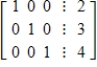 <strong>An augmented matrix that represents a system of linear equations (in variables x,y,and z)has been reduced using Gauss-Jordan elimination.Write the solution represented by the augmented matrix. </strong> A)x = 0,y = 0,z = 0 B)x = 2x,y = 4y,z = 3z C)x = 2,y = 3,z = 4 D)x = -2,y = -3,z = -4 E)x = 2,y = 0,z = 0