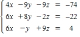 <strong>Use matrices to solve the system of equations (if possible).Use Gaussian elimination with back-substitution or Gauss-Jordan elimination. </strong> A)x = 5,y = -2,z = 4 B)x = 2,y = 5,z = -4 C)x = -5,y = -2,z = 4 D)no solution E)x = -5,y = 2,z = 4