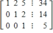 <strong>Write the system of linear equations represented by the augmented matrix.Then use back-substitution to solve.(Use variables x,y,and z. ) </strong> A)x = 35,y = -3,z = 1 B)x = 4,y = 1,z = 5 C)x = 1,y = -4,z = -5 D)x = 1,y = 4,z = 5 E)x = -4,y = 5,z = -1