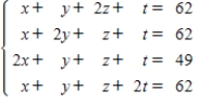 <strong>Solve the system using Gauss-Jordan elimination. </strong> A) B) C) D) E) 