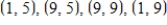 <strong>Write a set of inequalities to describe the region. Rectangle: vertices at </strong> A) B) C) D) E)
