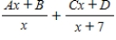 <strong>Write the form of the partial fraction decomposition of the rational expression. </strong> A) B) C) D) E)