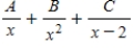 <strong>Write the form of the partial fraction decomposition of the rational expression.Do not solve for the constants. </strong> A) B) C) D) E)