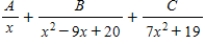 <strong>Write the form of the partial fraction decomposition of the rational expression.Do not solve for the constants. </strong> A) B) C) D) E)
