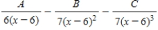 <strong>Write the form of the partial fraction decomposition of the rational expression.Do not solve for the constants. </strong> A) B) C) D) E)