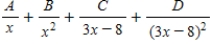 <strong>Write the form of the partial fraction decomposition of the rational expression.Do not solve for the constants. </strong> A) B) C) D) E)