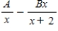 <strong>Write the form of the partial fraction decomposition of the rational expression.Do not solve for the constants. </strong> A) B) C) D) E)