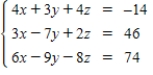 Solve the system,if possible. 