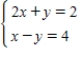 <strong>Solve the system of linear equations by the method of elimination.Use the graph to check your solution. </strong> A)(-2,2) B) (-2,6) C)(2,-2) D)(2,-6) E)(-2,-6)