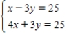 <strong>Use any method to solve the system of linear equations,find (x,y). </strong> A)(-10,-5) B)(10,-5) C)(3,-5) D)(-5,10) E)(-5,-10)