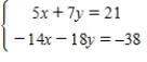 <strong>Solve the system of linear equations by the method of elimination.Find (x,y)and check your solution algebraically. </strong> A)(14,13) B)(-14,-13) C)(-14,14) D)(-14,13) E)(14,-13)