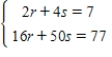 <strong>Solve the system of linear equations by the method of elimination.Find (r,s)and check your solution algebraically. </strong> A) B) C) D) E)