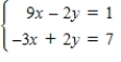 <strong>Solve the system of linear equations using any method,find (x,y). </strong> A) B) C)No solution D) E)