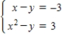 <strong>Solve the system by the method of substitution.Check your solution(s)graphically. </strong> A)(3,6), (1,-2) B)(5,5), (1,-2) C)(6,3), (-3,6) D)(3,6), (-2,1) E)(5,5), (-2,1)