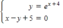 <strong>Use a graphing utility to solve the system of equations.Find the solution(s)accurate to two decimal places. </strong> A) (-4,1) B) (0,4) C) (0,-4) D) (4,4) E) (-4,1)