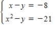 <strong>Solve the system by the method of substitution. </strong> A) B) C) D)No solution E)
