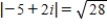 <strong>Plot the complex number and find its absolute value. -5 + 2i </strong> A) B) C) D) E) 