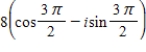 <strong>Represent the complex number graphically,and find the trigonometric form of the number. -8i </strong> A) B) C) D) E)