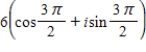 <strong>Find the trigonometric form of the complex number shown below. -6i</strong> A) B) C) D) E)