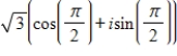 <strong>Find the trigonometric form of the complex number shown below. </strong> A) B) C) D) E)