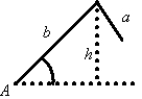 Select a value for b such that a triangle with A = 33° and a = 4 has no solution.