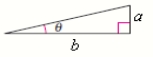 Use the figure to find the exact value of the trigonometric function. Sin 2θ A = 1,b = 2 