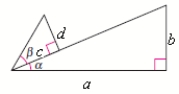 Use the figure to find the exact value of the trigonometric function. \begin{array} { l } a = 8 , b = 9 \\ c = 2 , d = 5 \end{array} sin 2α 