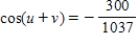 <strong>Find the exact value of given that and .(Both u and v are in Quadrant II. )</strong> A) B) C) D) E)