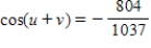 <strong>Find the exact value of given that and .(Both u and v are in Quadrant II. )</strong> A) B) C) D) E)
