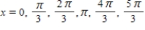 <strong>Find the exact solutions of the given equation in the interval [0,2π). sin 2x = sin x </strong> A) B) C) D) E)