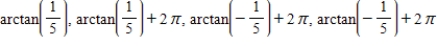 <strong>Use inverse functions where needed to find all solutions of the equation in the interval [0,2π). </strong> A) B) C) D) E)