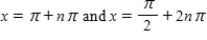 <strong>Solve the following equation. </strong> A) ,where n is an integer B) ,where n is an integer C) ,where n is an integer D) ,where n is an integer E) ,where n is an integer