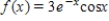 <strong>Use a graphing utility to select the graph of the function below and the damping factor of the function in the same viewing window. </strong> A) B) C) D) E)