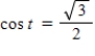 <strong>Find the point on the unit circle that corresponds to the real number .Use your results to evaluate cos t. </strong> A)cos t = 1 B)cos t = -1 C) D) E)