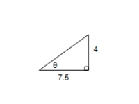 Find the exact values of the six trigonometric functions of the angle ? for each of the two triangles.     ?