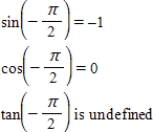 <strong>Evaluate (if possible)the sine,cosine,and tangent of the real number. </strong> A) corresponds to the point . B) corresponds to the point . C) corresponds to the point . D) corresponds to the point . E)Not possible