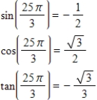 <strong>Evaluate (if possible)the sine,cosine,and tangent of the real number. </strong> A) corresponds to the point . B) corresponds to the point . C) corresponds to the point . D) corresponds to the point . E)Not possible
