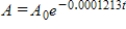 <strong>Carbon dating presumes that,as long as a plant or animal is alive,the proportion of its carbon that is <sup>14</sup>C is constant.The amount of <sup>14</sup>C in an object made from harvested plants,like paper,will decline exponentially according to the equation ,where A represents the amount of <sup>14</sup>C in the object,A<sub>o</sub> represents the amount of <sup>14</sup>C in living organisms,and t is the time in years since the plant was harvested.If an archeological artifact has 30% as much <sup>14</sup>C as a living organism,how old would you predict it to be? Round to the nearest year.</strong> A)28,040 years B)5715 years C)9926 years D)14,758 years E)100 years